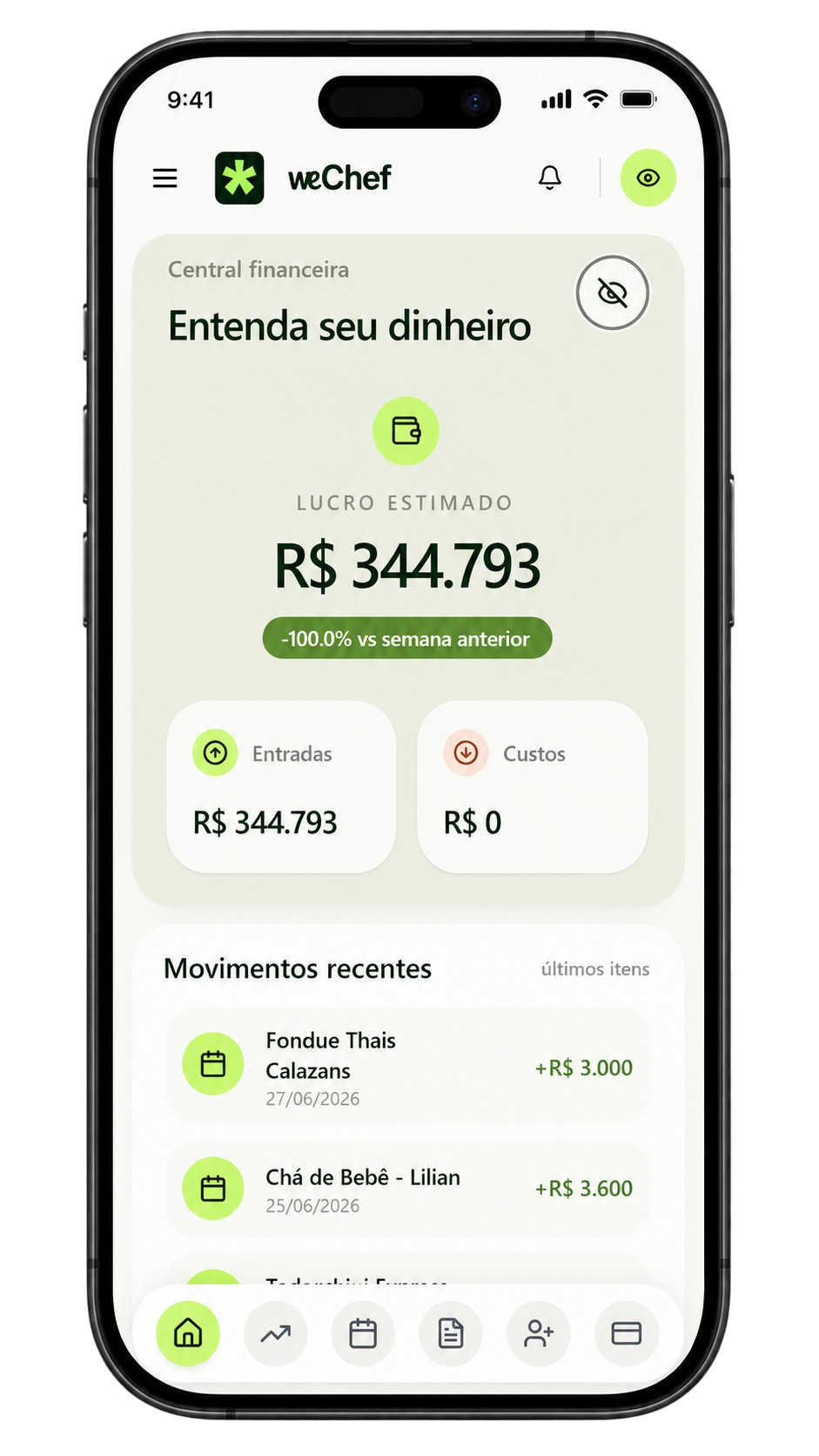 Aplicativo móvel weChef